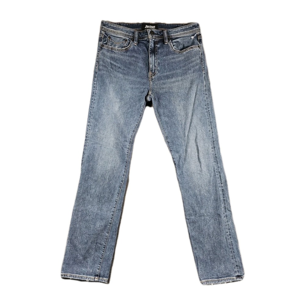 Revtown Decade Denim Men's Jeans‎ 33x32 Automatic Stretch Blue Straight Fit